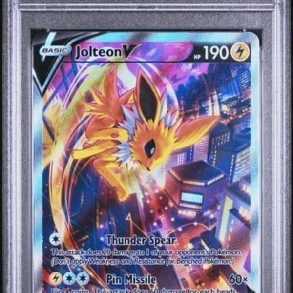 2021 pokemon swsh black star promo #183 fa/jolteon v jolteon vmax prem.coll.
