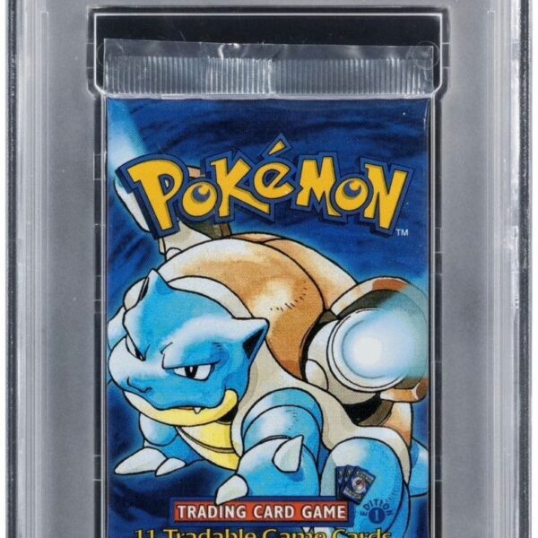1999 pokemon base set pack 1st edition blastoise