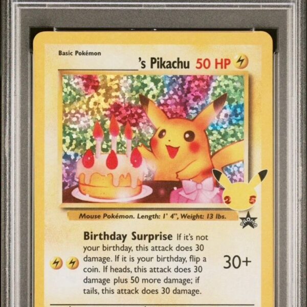 2021 pokemon celebrations classic collection #24 birthday pikachu holo classic coll black star