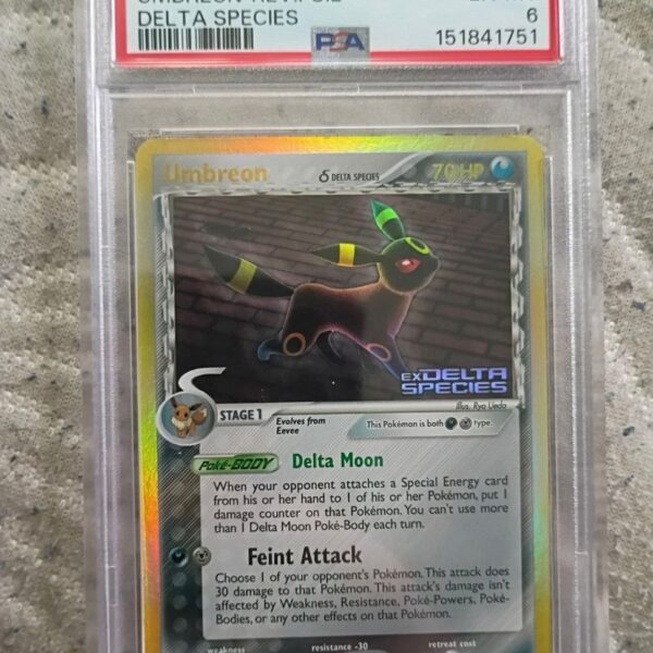 2005 pokemon ex delta species #17 umbreon rev.foil delta species