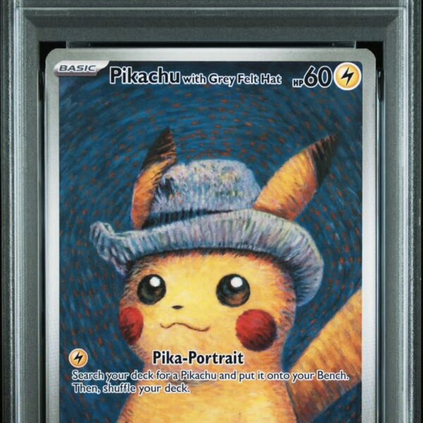 2023 pokemon svp en sv black star promo #085 pikachu/grey felt hat pokemon x van gogh